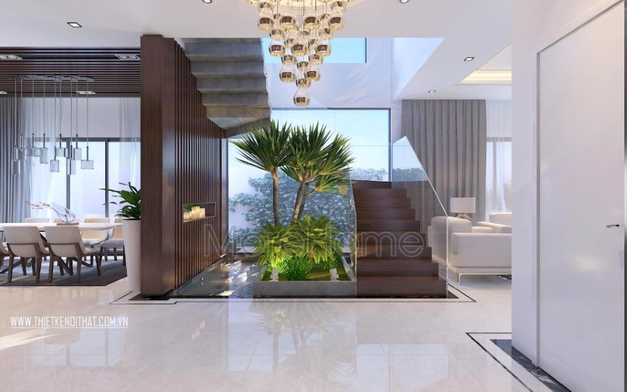 Mẫu cầu thang gỗ hiện đại